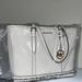 Michael Kors Bags | Michael Kors Jet Set Travel Optic White Leather Small Tz Shoulder Tote Bag | Color: White | Size: Os