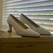 Nine West Shoes | Nine West Women's White Champagne Workin Pointy Toe Pumps | Color: White | Size: 7.5