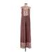 Xhilaration Casual Dress - A-Line Scoop Neck Sleeveless: Burgundy Dresses - Women's Size Large