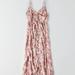 American Eagle Outfitters Dresses | American Eagle Floral Maxi Dress | Color: Cream/Pink | Size: M