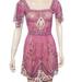 Free People Dresses | Free People "Notting Hill" Embroidered Mini Nwot | Color: Pink/Silver | Size: Xxs