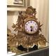 antique french spelter and onyx mantel clock converted to quartz movement