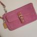 Coach Bags | Coach Fuschia Pink Suede & Patent Leather Wristlet | Color: Pink | Size: Os