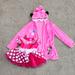 Disney Dresses | Minnie Mouse Dress Disney Tutu Sparkly Dress Size 12 Month + Fuzzy Hoodie Robe | Color: Pink | Size: 12-18mb