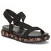 Jessica Simpson Shoes | New! Jessica Simpson Perie Platform Animal Print Sandals 9.5. | Color: Black/Brown | Size: 9.5