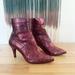 Free People Shoes | Nwot Free People Willa Metallic Leather Ankle Boot | Color: Purple/Red | Size: 6