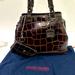 Dooney & Bourke Bags | Dooney & Bourke Croco Embossed Leather Bag With Wristlet And Keychain | Color: Brown | Size: Os