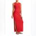 Athleta Dresses | Athleta Maxi Dress With Side Ruching, Size L Petite | Color: Orange/Red | Size: Lp