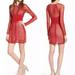 Free People Dresses | Nwt Free People Lace Mixed Mesh Bodycon Dress Red | Color: Red | Size: Xs