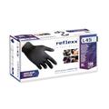 Reflexx L45/XL Schwarze Puderfreie Latexhandschuhe g. 6.2 (M)