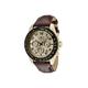 Invicta Men's Speedway Chronograph Watch 10709 with Gold Dial Brown Leather Strap