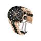 Invicta Men's 5728 Reserve Collection Black Ion-Plated and Rose Gold-Tone Chronograph Watch