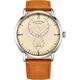 STUHRLING Stührling Original Mens Watches Horween Brown Leather Watch Band - Minimalist Analog Dress Watch - Wrist Watch Domed Crystal - Mens Watch - 24 Hour Subdial- Watches for Men (Brown/Tan)