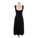 Vince. Casual Dress - Midi Scoop Neck Sleeveless: Black Solid Dresses - New - Women's Size Medium