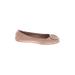 Tory Burch Flats: Tan Print Shoes - Women's Size 8 - Round Toe