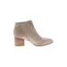 Seychelles Ankle Boots: Gray Print Shoes - Women's Size 8 1/2 - Almond Toe