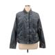 J.Jill Denim Jacket: Below Hip Gray Print Jackets & Outerwear - Women's Size X-Large Tall