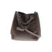 Prune Leather Crossbody Bag: Pebbled Silver Print Bags