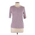 Gap Long Sleeve Henley Shirt: Purple Tops - Women's Size Large