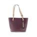 MICHAEL Michael Kors Leather Tote Bag: Pebbled Burgundy Print Bags