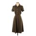 Tommy Hilfiger Casual Dress - Shirtdress: Brown Dresses - Women's Size 4