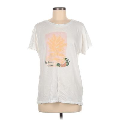 Boat House Apparel Short Sleeve T-Shirt: Ivory Graphic Tops - Women's Size Medium