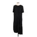 Zara Casual Dress - DropWaist High Neck Short sleeves: Black Print Dresses - Women's Size Medium