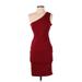 Lulus Cocktail Dress - Bodycon: Burgundy Solid Dresses - Women's Size Small