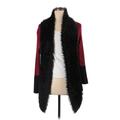 Lauren Michelle Faux Fur Jacket: Below Hip Burgundy Solid Jackets & Outerwear - Women's Size X-Large