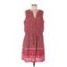 Gap Casual Dress - Mini V Neck Sleeveless: Red Dresses - Women's Size Large