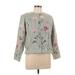 Coldwater Creek Blazer Jacket: Short Gray Floral Jackets & Outerwear - Women's Size Medium