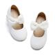 Felix & Flora Flower Girl Dress Shoes for Toddler - Ballet Shoes for Girls School Shoes for Party Wedding, B822 White, 9.5 UK Child