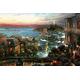 2000 Pieces Jigsaw Puzzles, Thomas Kinkade, Town, Fog, For Kids And Adults Papery Personalised Assembling Jigsaw Fun Game 70x100CM