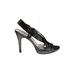 Moda Spana Heels: Black Solid Shoes - Women's Size 9 - Peep Toe