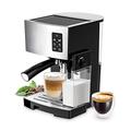 EPIZYN coffee machine Espresso Coffee Maker Cappuccino Machine 19 Bar Fast Heating System with Powerful Milk Tank Brewing Espresso One-Touch coffee maker (Color : Black, Size : EU)