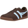 Gola Mens Harrier Low-Top, Brown (Dark Brown/Pale Blue), 12 UK