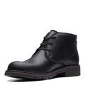 Clarks Men's Morris Peak Waterproof Chukka Boot, Black Tumbled Leather, 6 UK