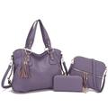 Purses And Wallets Set For Women Tote Handbags Large Hobo Bag Purse With Wallet 3PCS, A7-3pcs/Set Lightpurple