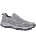 Pavers Men's Lightweight Slip On Trainers - Grey Size 8 (42)