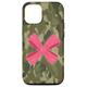 Hülle für iPhone 12/12 Pro Camouflage-Telefon mit rosa Schleife grün Camo Woodland