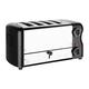 Rowlett 1.8kW Esprit 4-Slot Toaster with 2x Additional Elements & Sandwich Cage | Jet black | CH183