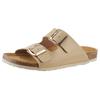 Pantolette ANISTON SHOES, Damen, Gr. 39, beige, Lederimitat, klassisch, Schuhe, Basic, Sommerschuh, Schlappen mit Schnallenverschlüssen