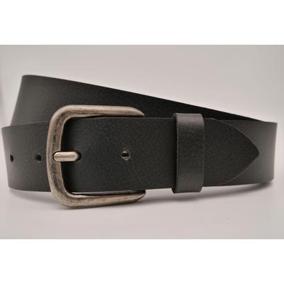 Ledergürtel ANNAMATONI, Damen, Gr. 85, schwarz, Rindsleder, unifarben, casual, Gürtel, mit silberner Schließe Image