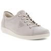 Schnürschuh ECCO "Ecco Soft 2.0", Damen, Gr. 42, grau (hellgrau), Nubukleder, sportlich, Schuhe, Freizeitschuh, Halbschuh, Schnürschuh mit dezenter Logo Prägung