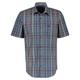 Karohemd LERROS Gr. XXXL, N-Gr, blau (classic navy) Herren Hemden Kurzarm