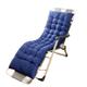 Solid Color Sun Lounger Cushion Bay Window Seat Cushion Thick Bench Pad Sun Lounger Mattress with Anti-Slip Straps for Patio Beach Outdoor& Indoor Use (Blue,180 * 50)