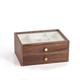 NOALED Ring Box Black Walnut Wood Jewelry Storage Box Dressing Table Solid Wood Drawer Organizer Jewelry Case Ring Boxes For Jewellery