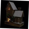 IMIKEYA 3 Pcs Snow House Decoration Christmas Wooden Tabletop Decoration Holiday Table Centerpiece Table Centerpieces Christmas Wooden Village Christmas Village Scene Miniature Crafts