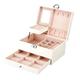 NOALED Jewellery Box Portable Leather Jewellery Box High Capacity Organizer Box Storage With Mirror Drawers For For Bracelets Earrings Rings Necklaces For Wedding Birthday Gift Collect an