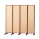 Dorm Room Privacy Divider 4 Panel, Folding Partition Room Separator For School, Church, Office, Kids Room, Studio & Conference, Pet Door Partition Panel, (Color : Wood Base Tall 150Cm/59 In)